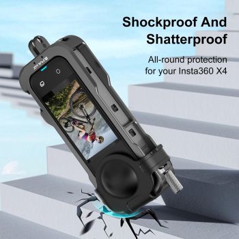 X4 Rig Housing Frame with Lens Cover for Insta360