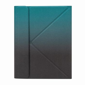 Bluetooth Keyboard Leather Case For Ipad 9.7 2018 / 2017 With Backlight & Three-Fold Holder - Dark Night Green