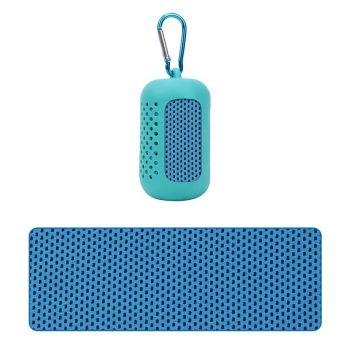 Portable Quick Dry Sports Towel Set with Silicone Sleeve and Storage Bag - 30x80cm - Orange - 30X90Cm