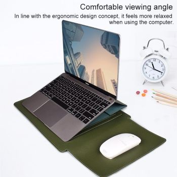 14.1 Inch Laptop Sleeve Leather Carrying Bag - Yellow