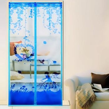 100x210cm Magnetic Screen - Summer Anti-mosquit Curtain with Encryption - Purple