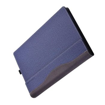 Yoga 14S 2021 Protective Leather Laptop Case - Gray Cobalt Blue