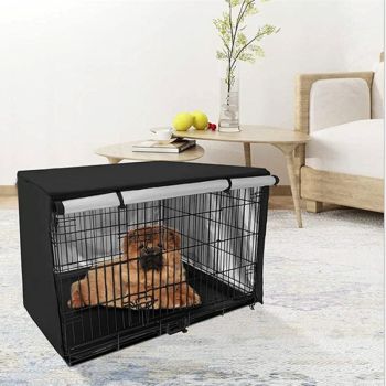 Outdoor Pet Cage Cover - Waterproof & Dustproof - 79x50.8x53cm - Black