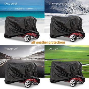 140x66x91cm Dustproof & Anti-uv Electric Scooter Cover - Black