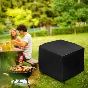 Waterproof Outdoor Furniture Set Cover - Anti-uv Dust-proof 210d Oxford Cloth - 325x208x58cm - Black