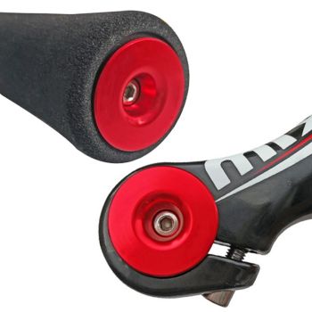 A Pair Of Aluminum Bike Handlebar End Plugs - Black