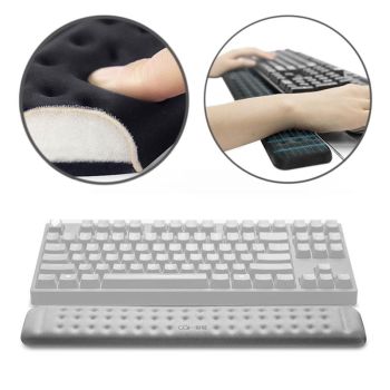 Memory Foam Keyboard Wrist Rest & Mouse Pad - Black