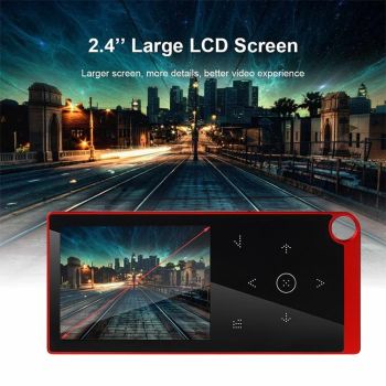 2.4 Inch Touch Mp4 / Mp3 Player 16Gb Memory E Book / Alarm / Timer No Bluetooth - Blue