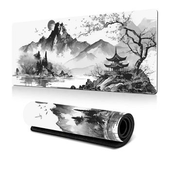 Cherry Blossom Ink Painting Mouse Pad Non Slip - Pattern 3 - 300X800X2Mm
