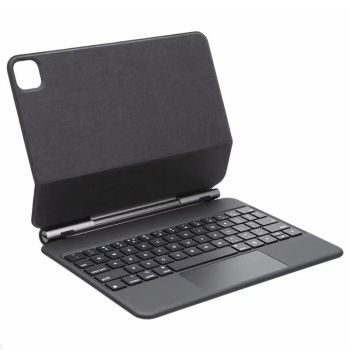 Bluetooth Keyboard Leather Case With Touch Pad - Bp129 - White