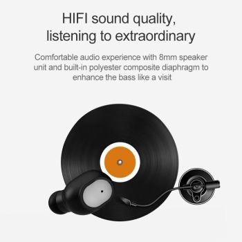 Wireless Sports Bluetooth Earphones - Binaural Stereo 5.0 - Black