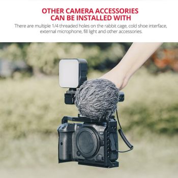 Video Camera Cage Stabilizer With Handle for Canon R5 / R6