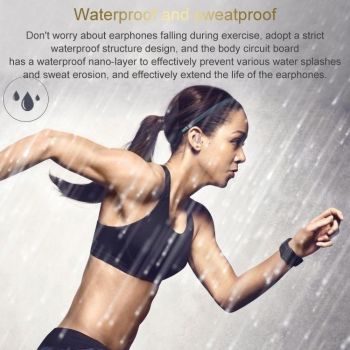 Wireless Bluetooth 5.0 Single In-ear Earphone - Black