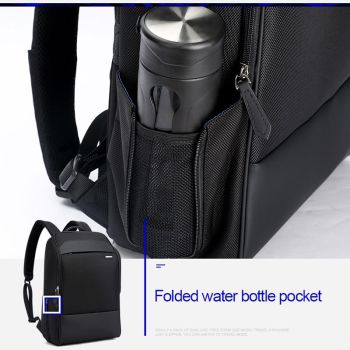 Waterproof Anti-Theft Usb Shoulder Bag - Large Capacity - Black
