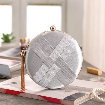 Silk Handbag for Fashion Banquets and Parties - Black