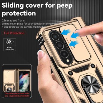 For Samsung Galaxy Z Fold4 5G Secure Sliding Case - Red