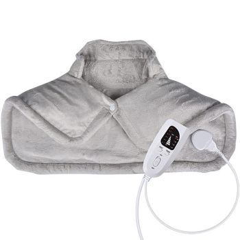 Electric Heated Shawl For Neck & Back Au Plug - Dark Gray
