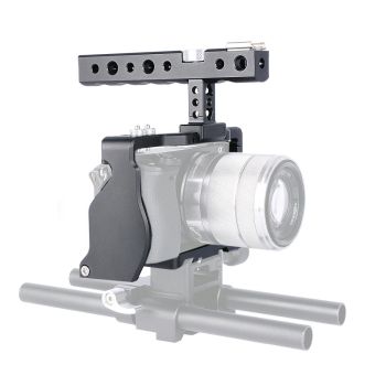 Camera Cage Stabilizer With Handle - Black for For Sony A6000 / A6300 / A6500 / A6400