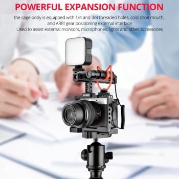 Video Cage Stabilizer Kit With Handle for Sony Alpha 7C