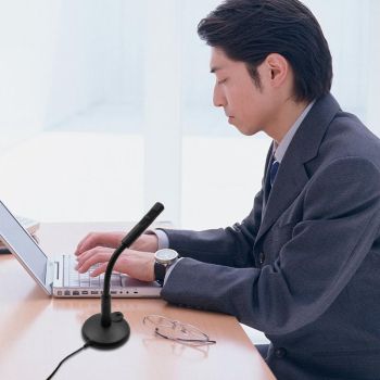 Usb Computer Microphone - Plug And Play - Black