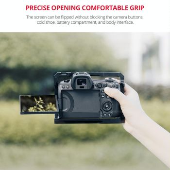 Video Camera Cage Stabilizer For Canon Eos R5 / R6 / R - Black