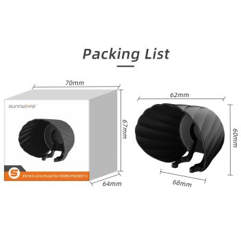 Sunshade Lens Hood for Dji Pocket 3 - Protective Cover