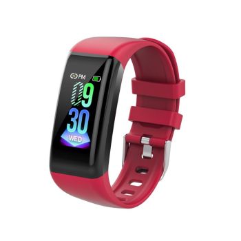 Waterproof Smart Bracelet With Call Heart Rate Bp Sleep And Sedentary Functions - Black