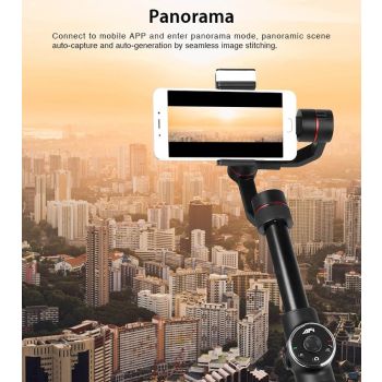 3-axis Gimbal Stabilizer with Tripod Mount & Fill Light for Smartphones - Black