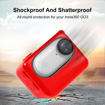 Silicone Charging Case for Insta360 Go 3 Camera - Black
