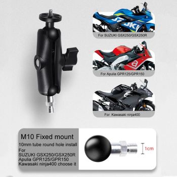 25mm Ball Head Motorcycle Rearview Mirror Mount Holder for Gopro Insta360 Dji Action and Other Action Cameras