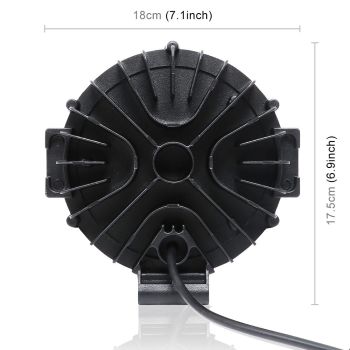 2 Pcs 3500Lm 6500K White Light 17 Led Waterproof Car Boat Marine Work Lights Spotlight Led Bulbs 30 Degrees Adjustable Dc 10 - 30V - Black