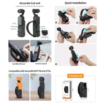 Protective Hand Band for Dji Pocket 3 with Cold Shoe Extension and Handle Cover