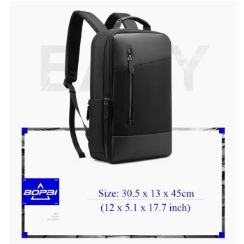Large Capacity Anti-Theft Waterproof Shoulder Bag With Usb Port - Black 30.5X13X45Cm