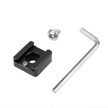 Aluminum Cold Shoe Mount For Microphone Or Flash Light - Black