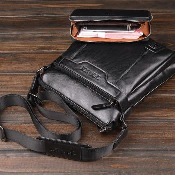 Multifunctional Men Business Messenger Bag Black