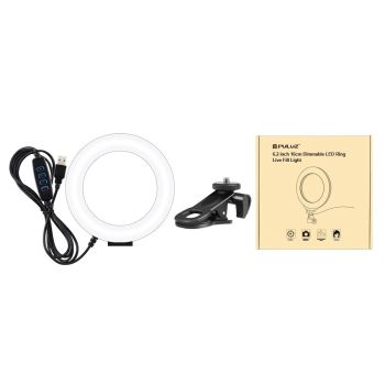 6.2 Dual-colour Ring Light with Usb 3 Modes Monitor Clip - Black