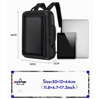 Large Capacity Business Laptop Backpack with Usb Port - Breathable & Stylish Black 30x12x44cm