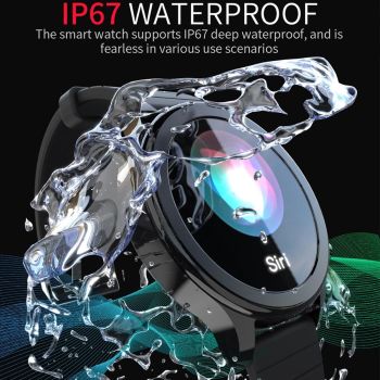 Waterproof Smart Watch Heart Rate / Blood Pressure Monitor / Physiological Management Black