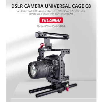 Video Camera Cage Stabilizer - Black Handle
