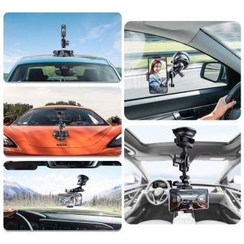 Steel Mount Holder with Tripod Adapter and Safety Buckle