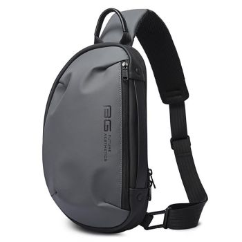Waterproof Men Crossbody Chest Bag Usb Port 34 X 19 X 6Cm - Black
