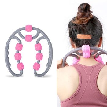 8-Round Yoga Leg Massager Ring-Shaped Roller For Training - Purple