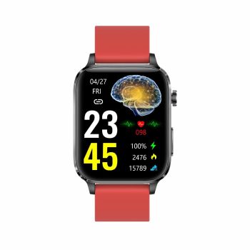 1.7 Inch Hd Square Screen Tpu Strap Smart Watch Supports Body Temperature Monitoring / Blood Oxygen Monitoring - Blue