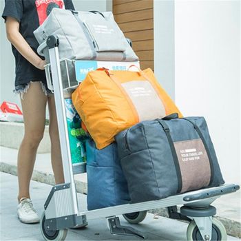Waterproof Travel Bag for Women and Unisex Luggage - Large Capacity - Grey