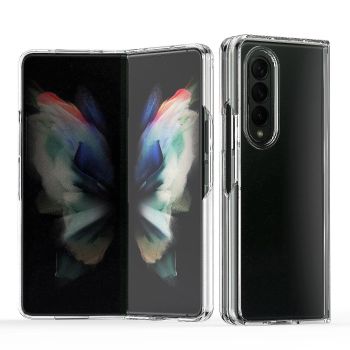 For Samsung Galaxy Z Fold4 5G Clear Acrylic Tpu Phone Case - Purple