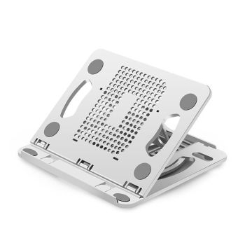 Adjustable Laptop Cooling Stand - Foldable Design - Pink