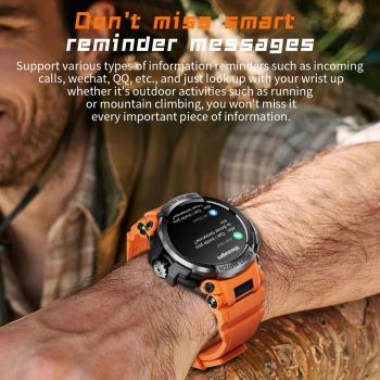 1.5 Inch Colour Screen Bluetooth Smart Watch Health & Sports Monitoring - Orange