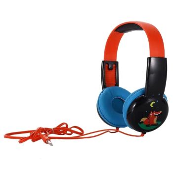 Portable Children'S Wired Headphones - Blue Red