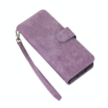 For Samsung Galaxy Z Fold4 5G Leather Phone Case With Pen Slot - Horizontal Flip - Pink