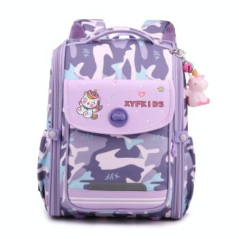 Double School Backpack for Girls - Beautiful Purple